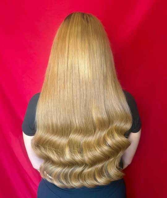 Golden blonde hair