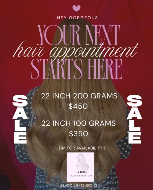 LA Doll hair appointment promotion from Instagram